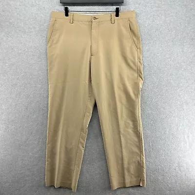 FootJoy Pants Mens Size 38x34 Beige Flat Front Golf Kahkis Performance • $27.90