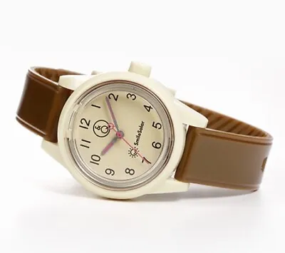 Citizen Q&Q Mini Smile Solar Eco Friendly Watch Brown Beige • £35