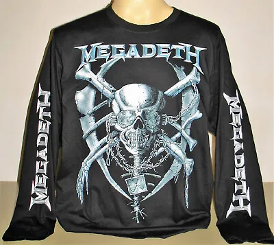 Megadeth Thrash Metal Band Long Sleeve T-Shirt Size S M L XL 2XL 3XL New! Silver • $19.99
