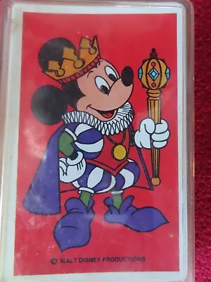 Vintage 1970s King Mickey Mouse Playing Cards Walt Disney Productions- Full Deck • $9.99