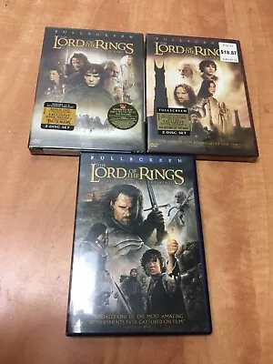 The Lord Of The Rings Complete Trilogy DVD Set Fullscreen Two Are SEALED • $15.99