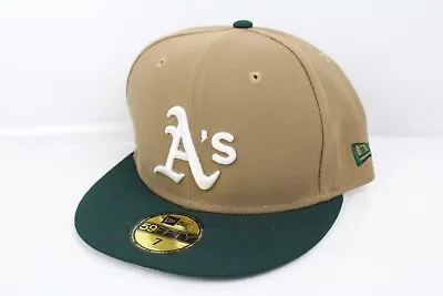 Oakland A's Athletics New Era 59fifty Hat Re Dub Khaki Green • $29