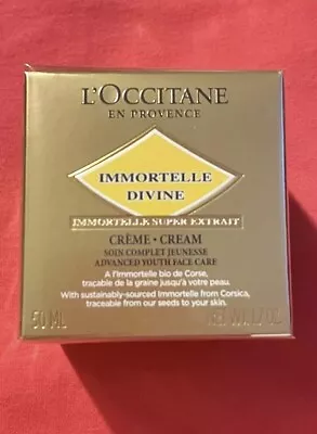 L’Occitane Immortelle Divine Cream Advanced Youth Face Care 1.7oz New/Sealed Box • $99.50