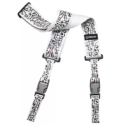 $29.95 • Buy NEW DiMarzio DD2242 Steve Vai ClipLock Quick Release Guitar Art Strap White