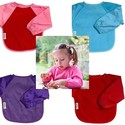 Silly Billyz Long Sleeve Fleece Bib Baby Toddler Feeding Bibs • £7.49