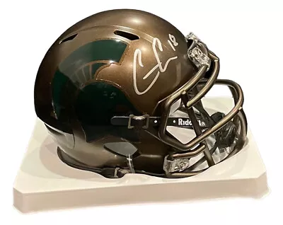 Connor Cook Signed Michigan State Spartans Bronze Mini Helmet Beckett Witness • $99.99