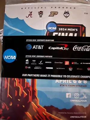 2024 Mens Official Final Four Game Day Program  Sealed Unopened Outer Wrap & Coa • $19.89