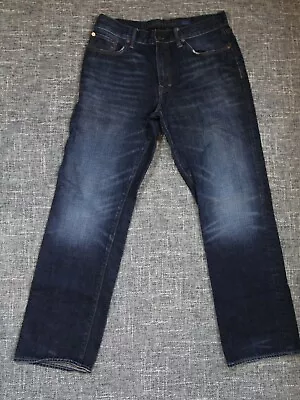 Men's MARTIN + OSA Straight Dark Denim Jeans Dark Blue Pant Size 32 X 30 • $39.99