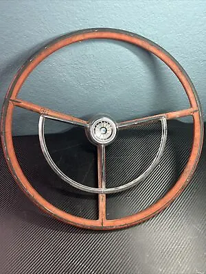 Vintage 1965 FORD FAIRLANE 500 STEERING WHEEL Red Used • $193.59