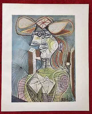 $36.27 • Buy PABLO PICASSO, Figure 1938 Rare Vintage, Offset Lithograph 1946  Plate-signed.