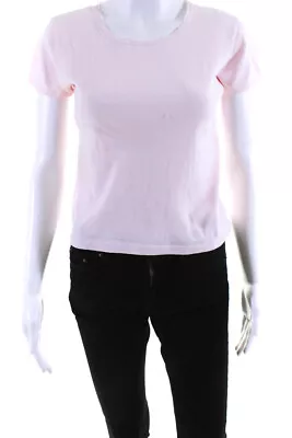 Agnes B Womens Cotton Short Sleeve Round Neck Pullover T-Shirt Pink Size 1 • $42.69