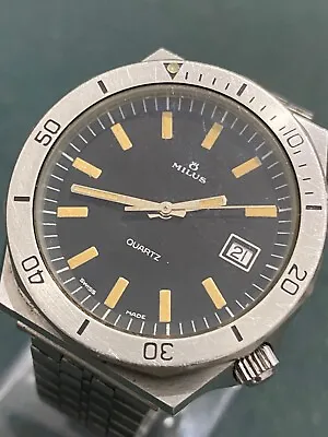 Vintage Milus Wristwatch Quartz For Parts Or Repair. • $149
