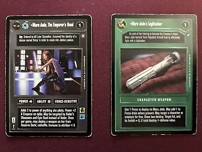 Star Wars CCG Enhanced Jabba's Palace Mara Jade The Emperor's Hand & Lightsaber • $19.99
