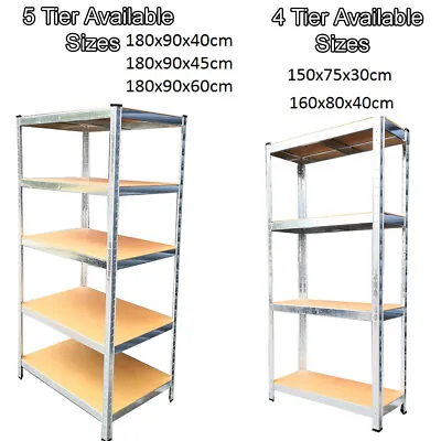 54 Tier Heavy Duty Metal Galvanized Shelving Rack Unit Garage Storage Shelf DC. • £32.98