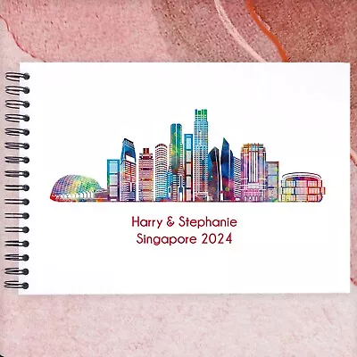 Personalised SINGAPORE A3/A4/A5/Square Travel Scrapbook Memory Photo Album • £9.99