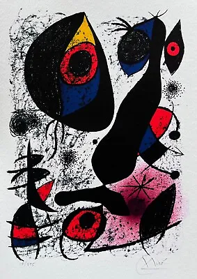 Joan Miro A La Encre I Facsimile Signed Limited Edition Giclee Art 17  X 12  • $59.99