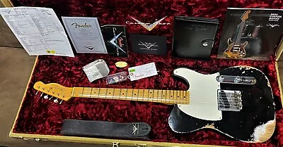 In Store 1950 Fender Limited Edition Reverse Esquire Heavy Relic Aged Black 2022 • $7969