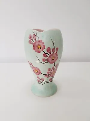 Vtg Hand Painted Cherry Blossom Radford Pottery Posy Flower Vase  14cm • £11.99