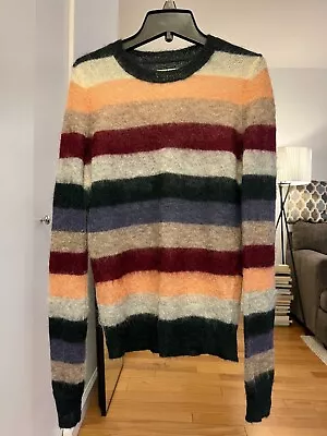 Isabel Marant Etoile Striped Multicolored Superkid Mohair Sweater Size 38 • $57