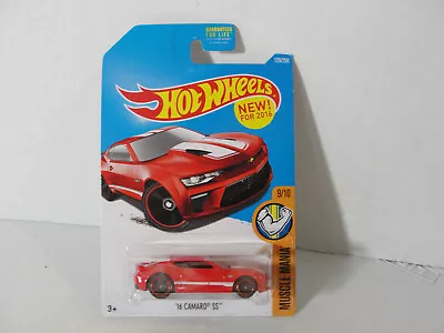 £4.87 • Buy Damaged - 16 CAMARO SS #129 Red - Muscle Mania - 2016 Hot Wheels