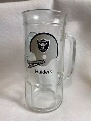 Vintage Nfl Oakland Las Vegas Los Angeles Raiders Drinking Beer Glass • $17.95