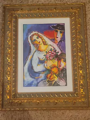 ZAMY STEYNOVITZ Bridal Songs Canvas Seriolithograph Signed Numbered FRAMED 334 • $254.99