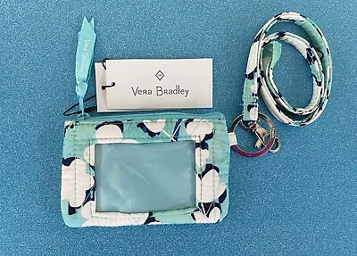 NEW Vera Bradley | Factory Style Ultralight Zip ID Lanyard | Cut Vines Cool • $13.99