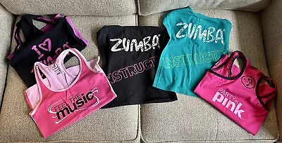 Zumba Instructor Racerback Tank Tops Lot Of 5 Shirts Sizes XS (4) And S (1) • £22.17