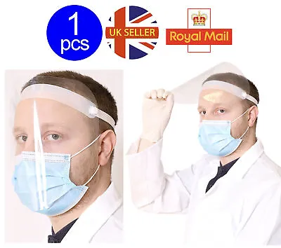 Face Shield Visor Packs Full Face Protective Mask Ppe Transparent Clear Plastic • £15.99