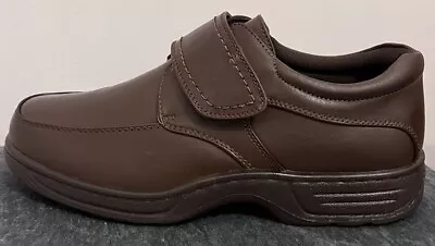 Mens Wide Fit Orthopaedic Casual Walking Shoes - Brown - Size 8 Uk - New W Box • £16