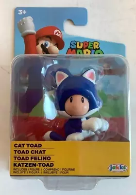 NEW Jakks 91428 World Of Nintendo Super Mario 2.5-Inch CAT TOAD Mini-Figure • $12.30