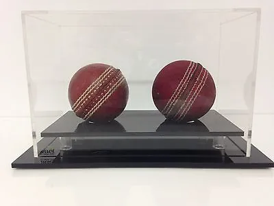 $49.50 • Buy Double Cricket Ball Display Case Acrylic Perspex Signed Memorabilia, Hatrick 