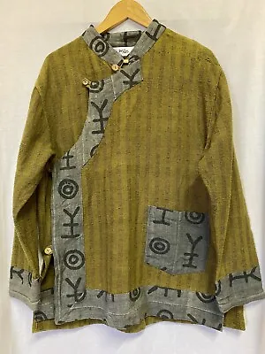 Indian SzS Mens Longsleeved Shirt Boho Hippie 100% Cotton • $18