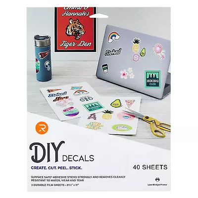$19.99 • Buy Printable Vinyl Sticker Paper For All Inkjet&Laser Printers (8.5x11'') Glossy