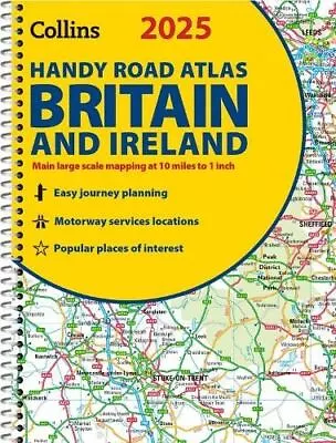 2025 Collins Handy Road Atlas Britain And Ireland By Collins Maps Spiral Bound • £5.98
