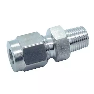 Stainless 304 Compression Fitting Male Connector 1/4  Tube OD X 1/8  NPT • $8.99