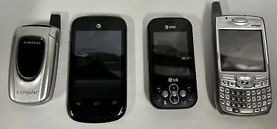 Lot Of  4  Vintage Samsung LG Palm ZTE Cell Phone Telephone (A8) • $19.95
