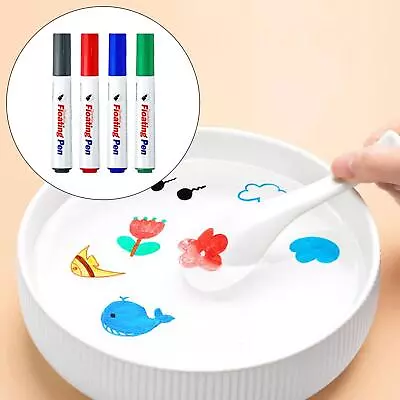 4Pcs Magical Water Painting Pens Graffiti Drawing Pens 4 Colors Erase Whiteboard • £4.85