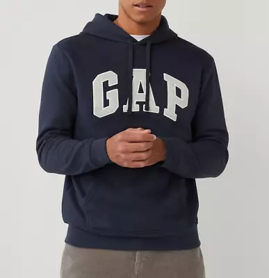 GAP Mens Arch Logo Fleece Hoodie - RRP £40 • £35