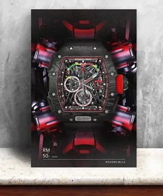 Richard Mille RM50 - Mclaren Watch Print Version 2. Bold Graphic Art On Canvas • £39