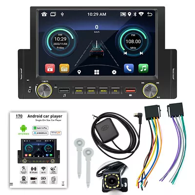 1 Din Car Radio Android GPS Navigation Bluetooth Handsfree Multimedia Player USB • $125.90