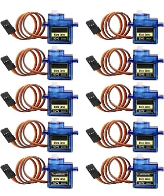£18.99 • Buy 10 Pack- Mini SG90 Micro Servo Motor 9G RC Robot Arm, Helicopter, Remote Control