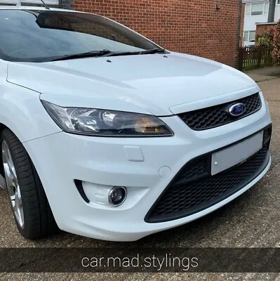 £29.99 • Buy White Plastic Eyebrows To Fit Ford Focus MK2.5 Facelift Eyelids/Light/ST/RS/Mask