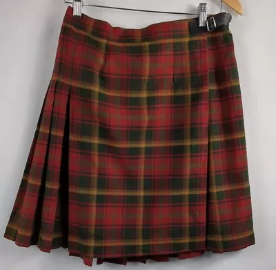 Vintage Women's Ladies Tartan Pleated Kilt Skirt Size 16 (Medium) • $29.99