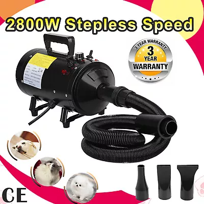 £59.75 • Buy Dog Cat Pet Dryer Hair Grooming Heater Blaster Blower Hairdryer Low Noise 2800W