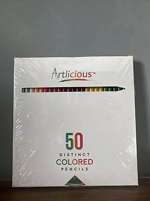 Artlicious 50 Premium Distinct Colored Pencils For Adult Coloring Books • £11.99