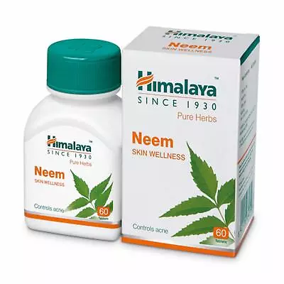 Himalaya Pure Herbs Neem Skin Wellness Tablets - 60 Tabs (Pack Of 1) • £8.75