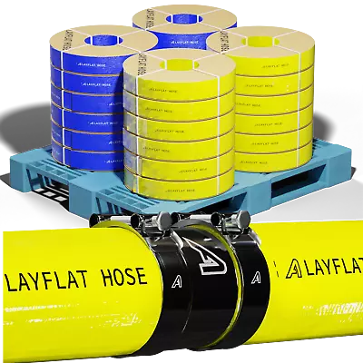 Yellow Layflat Hose 100 Meter To 500 Meter Optional Joiners Irrigation Lay Flat • £259.12