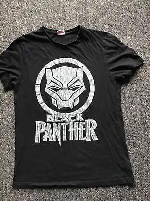 Marvel ‘Black Panther’  Print Mens Black T-shirt- Size S • £0.99