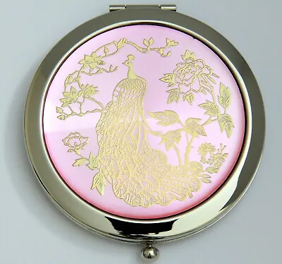 Peacock Design Compact Mirror Pocket Handbag Makeup Mirrors (KQFEN) • £4.59